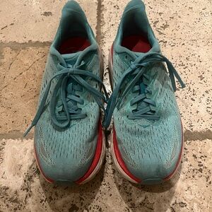 Women's Teal and Red Running Shoes